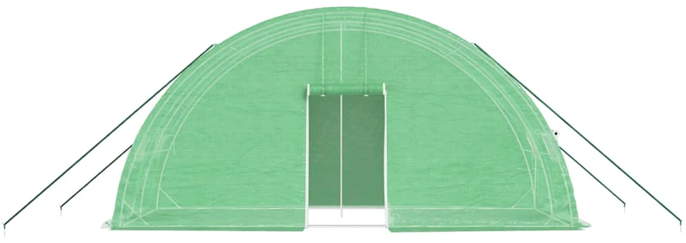 Šiltnamis su plieno rėmu, žalios spalvos, 6x2x2,85m, 12m²
