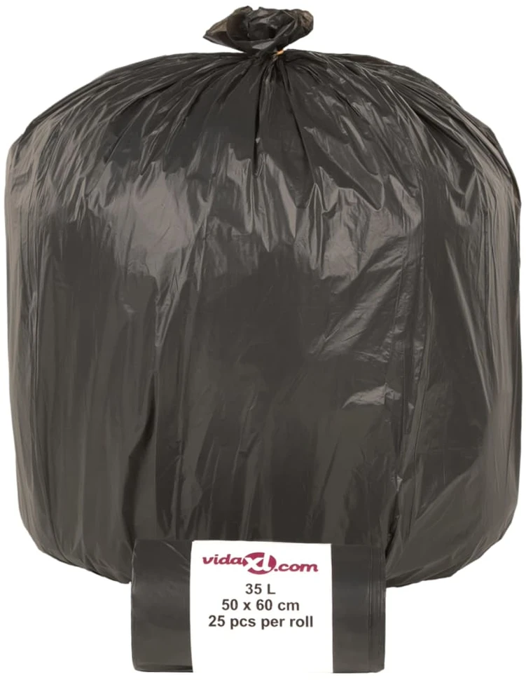 Šiukšlių maišai, 250vnt., juodos spalvos, 35l