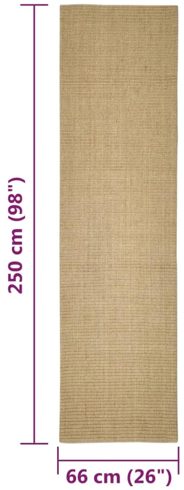 Sizalio kilimėlis draskymo stulpui, 66x250cm
