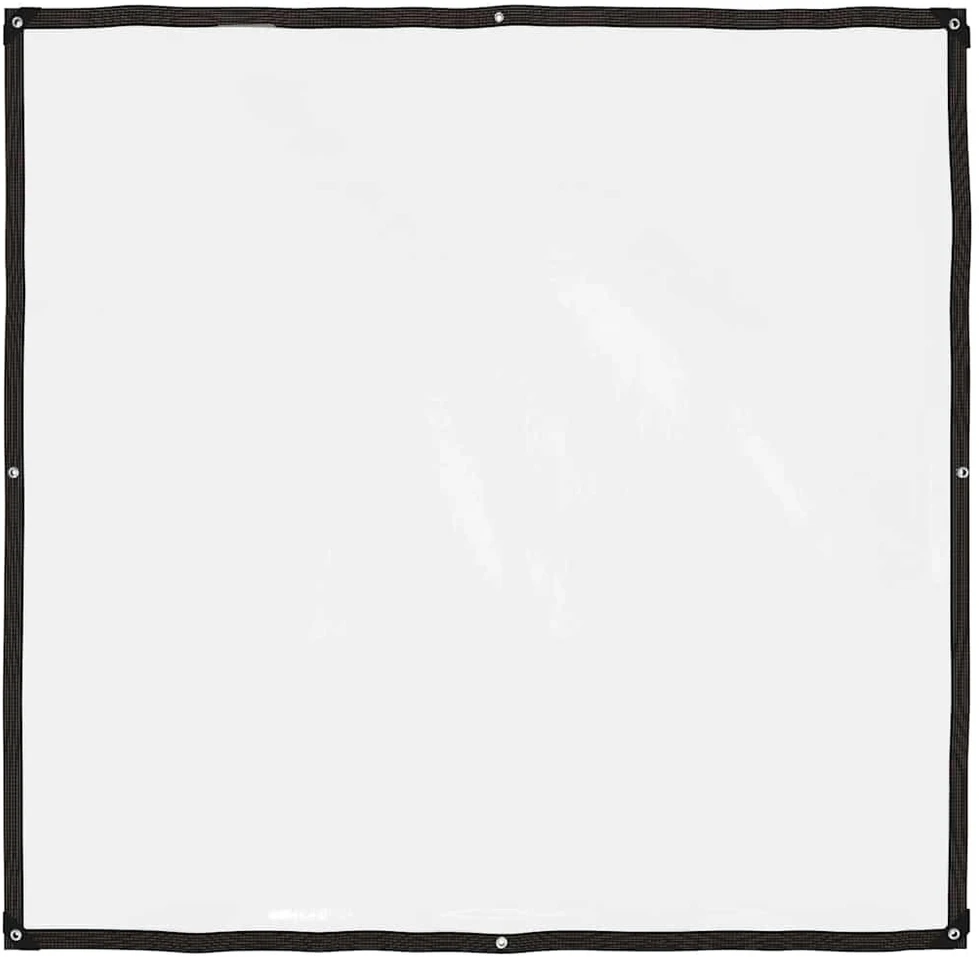 Skaidrus brezentas su kilpelėmis, 2x2 m, polietilenas