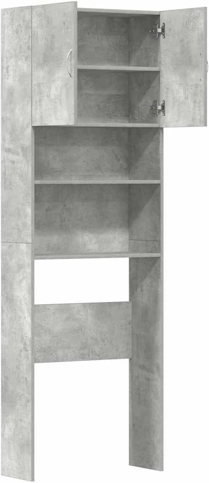 skalbimo mašinos spintelė betoninė pilka 64x24x190 cm