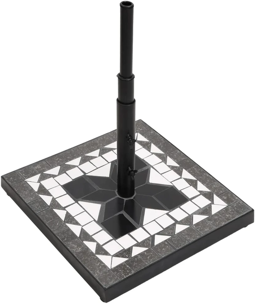 Skėčio stovas, juodos ir baltos spalvos, apskritas, 12kg