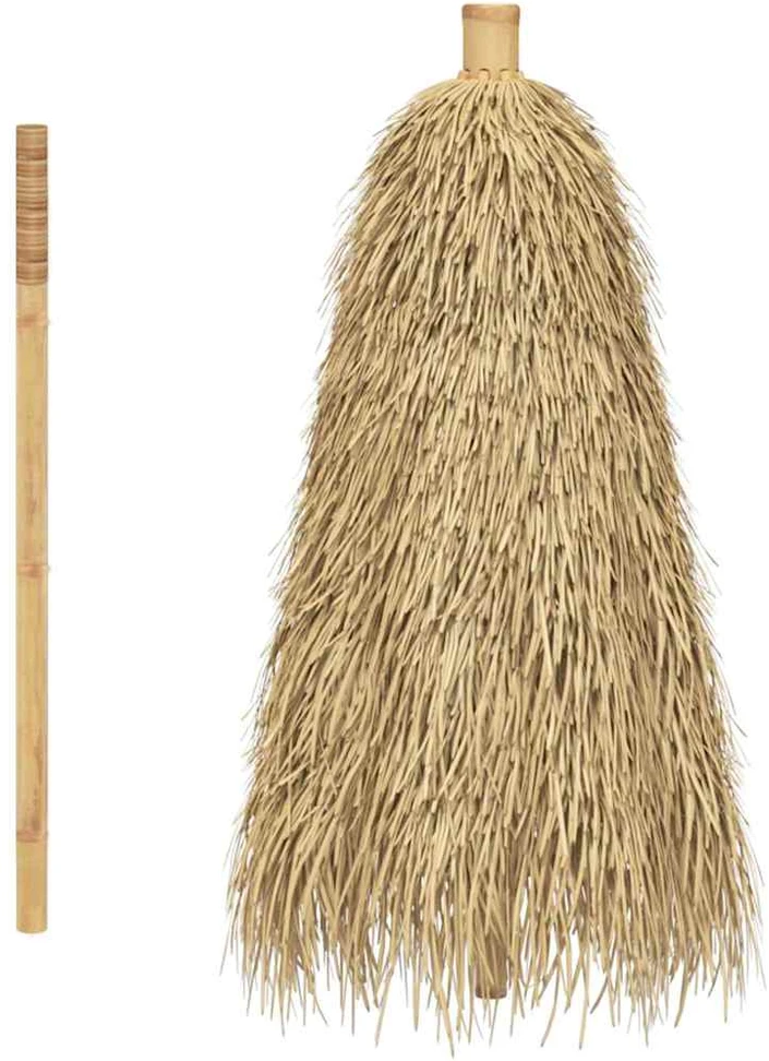 Skėtis nuo saulės, 270cm, bambukas, su stogu iš bananų lapų