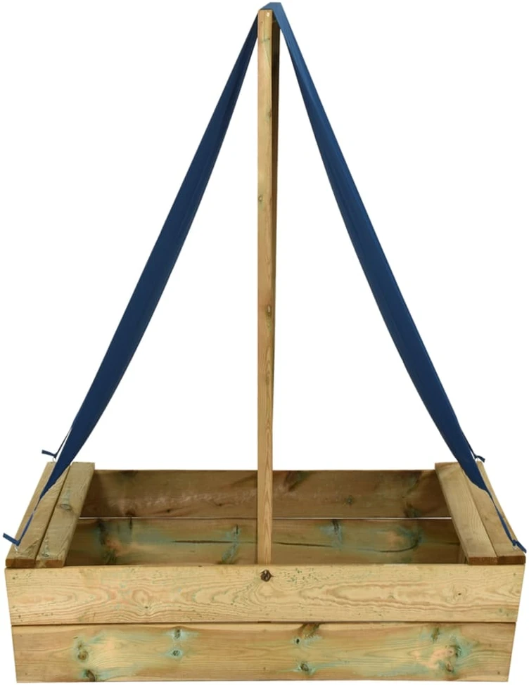Smėlio dėžė su stogu, 80x60x97,5cm, impregnuota pušies mediena