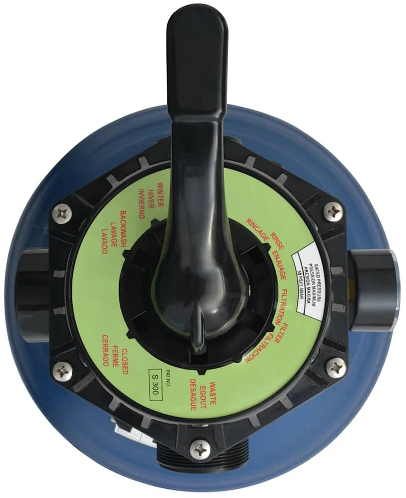 Smėlio filtras baseinui su 6 pozicijų vožtuvu, mėlynas, 460mm