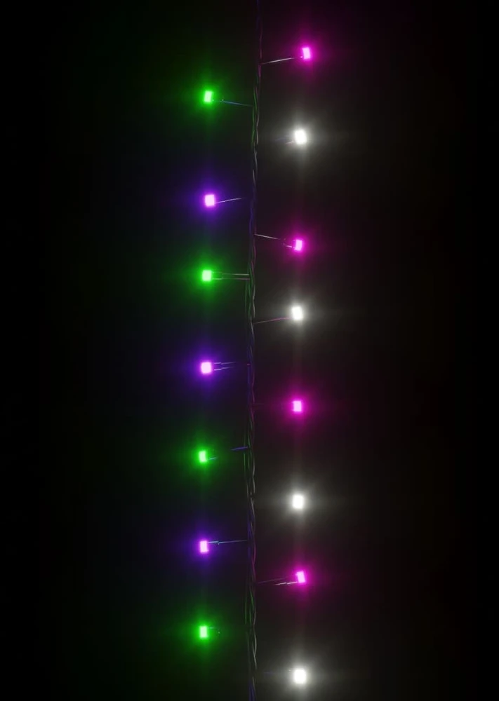 Smulkių LED lempučių girlianda, 13m, PVC, 400 pastelinių LED