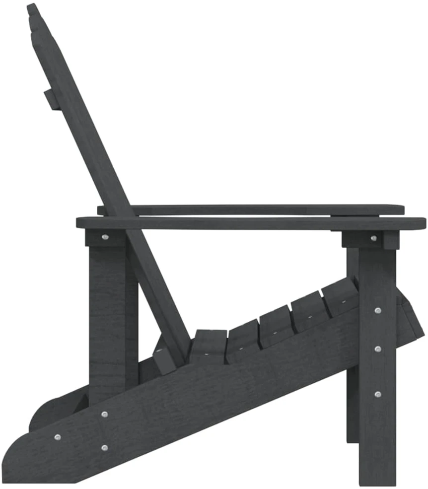 Sodo Adirondack kėdė, antracito spalvos, HDPE