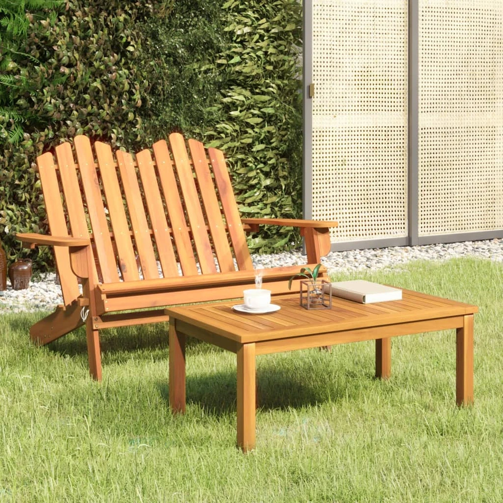 Lauko baldų komplektas Sodo adirondack komplektas, 2 dalių, akacijos medienos masyvas
