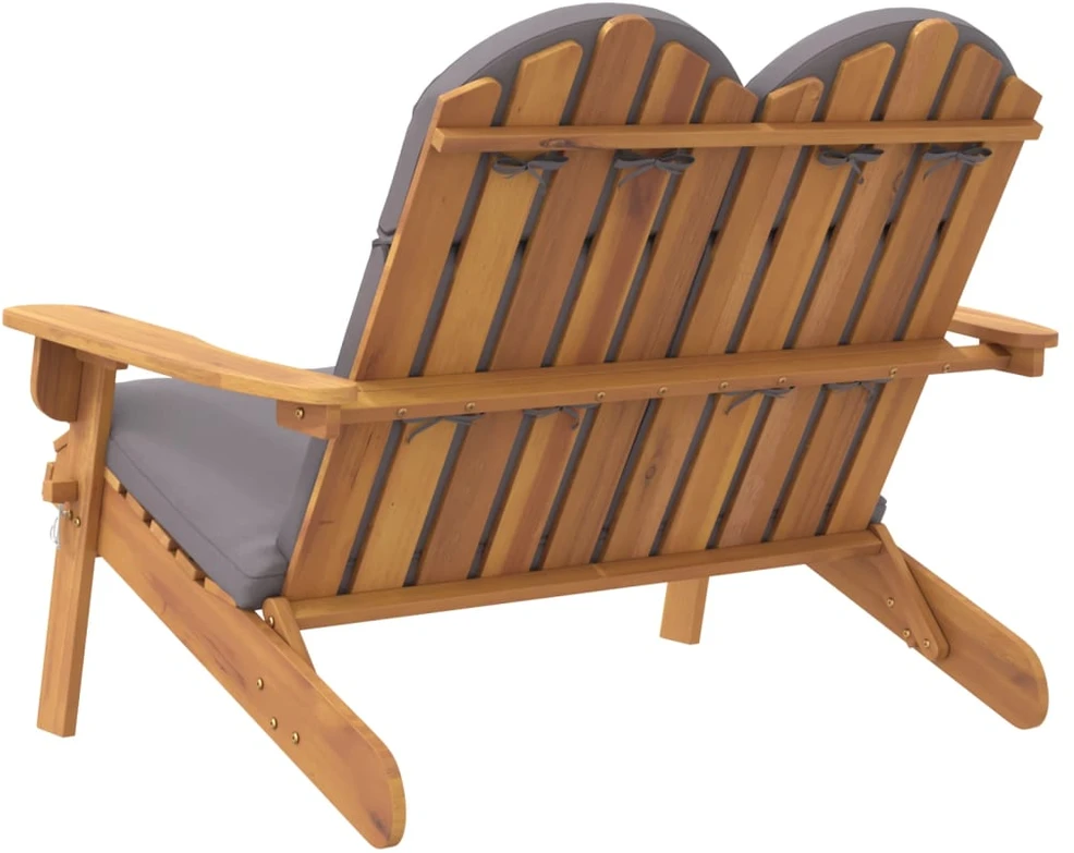 Sodo adirondack suoliukas su pagalvėlėmis, 126cm, akacija