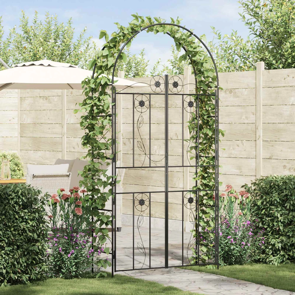 Sodo arka Juoda 115 x 37 x 226 cm Plienas