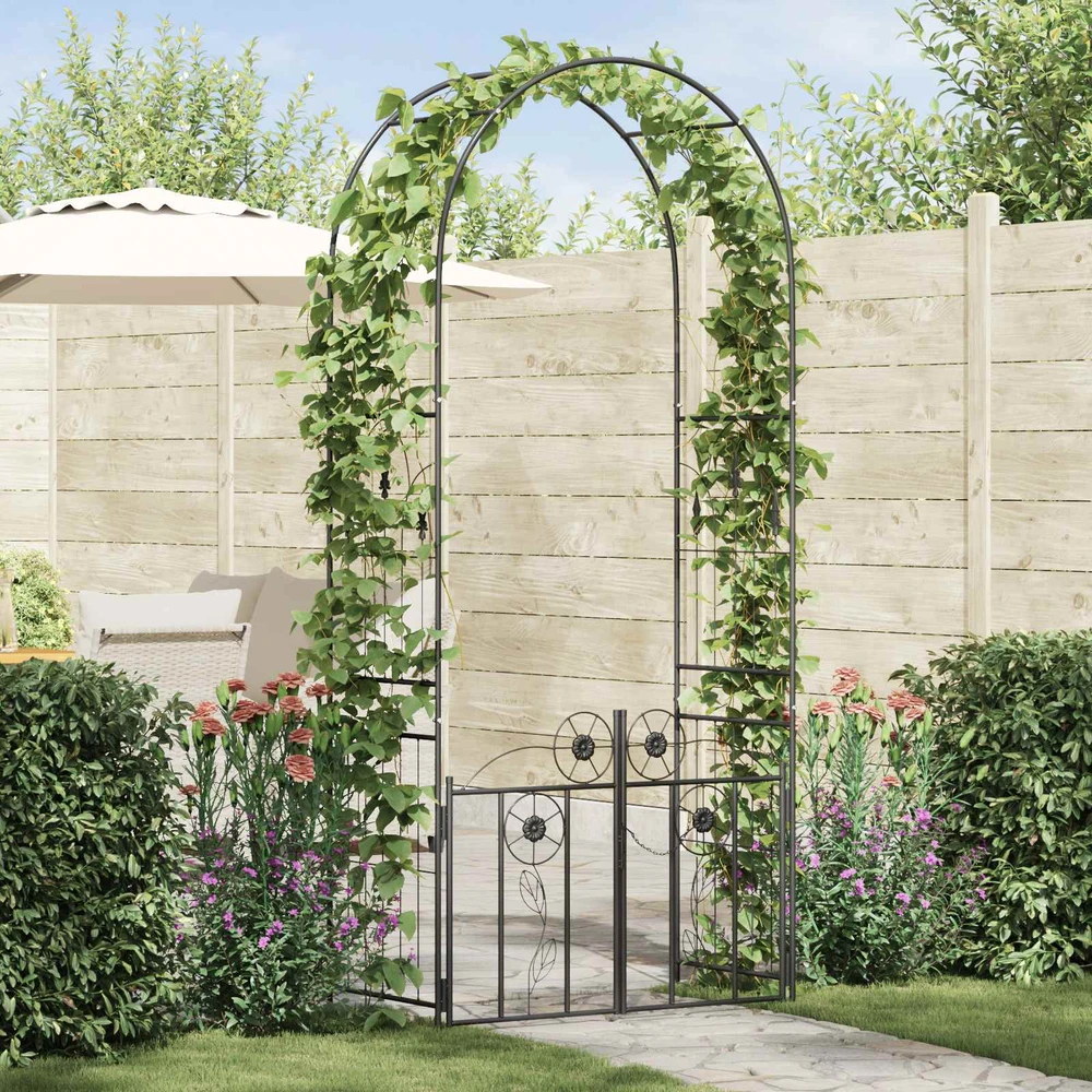 Sodo arka Juoda 102 x 50 x 218 cm Plienas