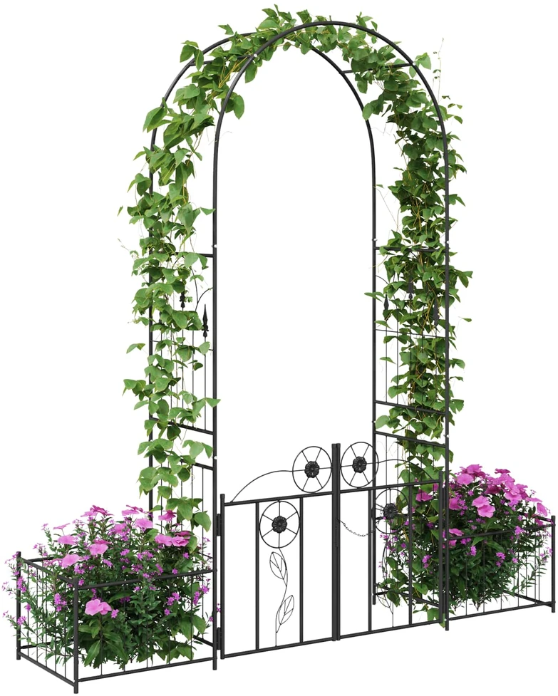 Sodo arka Juoda 203 x 50 x 218 cm Plienas