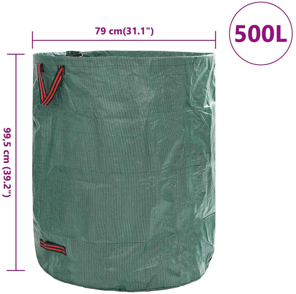 Sodo atliekų maišai 4 vnt. 500 l Žalia Polipropilenas