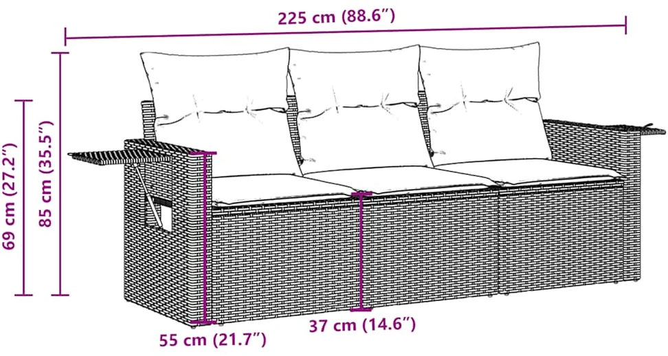 Sodo baldų uždangalai, 2vnt., 200x200x70cm, 8 kilpos (2x48632)