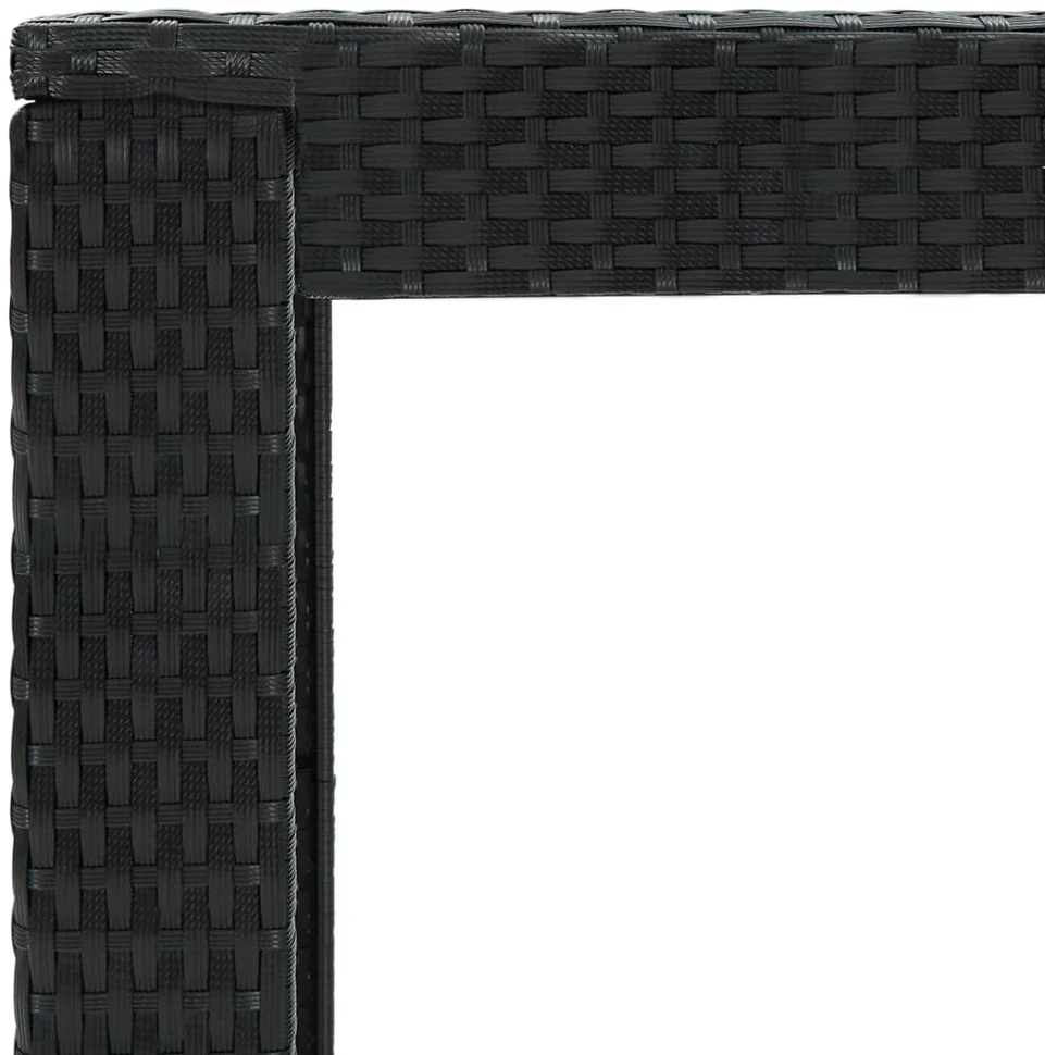 Sodo baro staliukas, juodas, 100x60,5x110,5cm, poliratanas