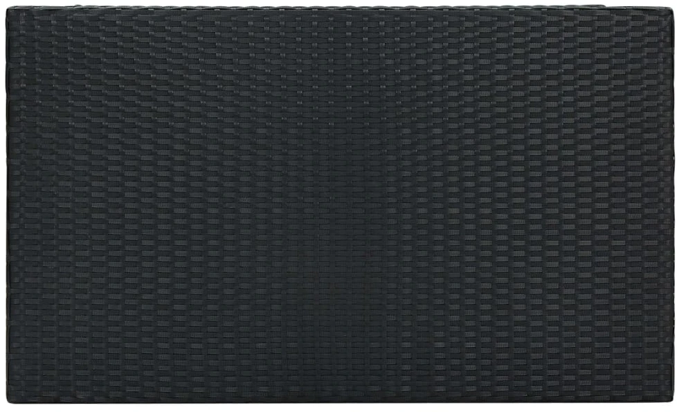 Sodo baro staliukas, juodas, 100x60,5x110,5cm, poliratanas
