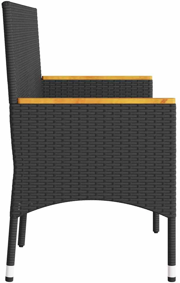 Sodo baro staliukas, pilkos spalvos, 120x55x110cm, poliratanas