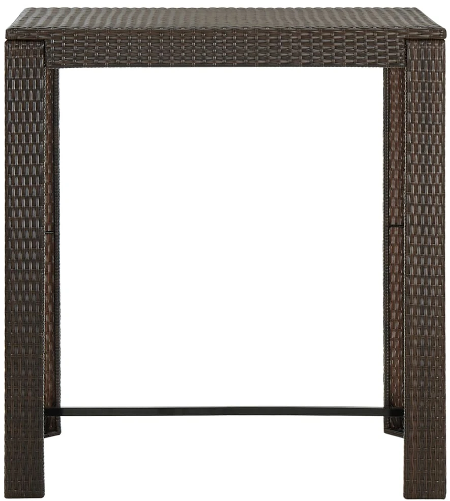 Sodo baro staliukas, rudas, 100x60,5x110,5cm, poliratanas