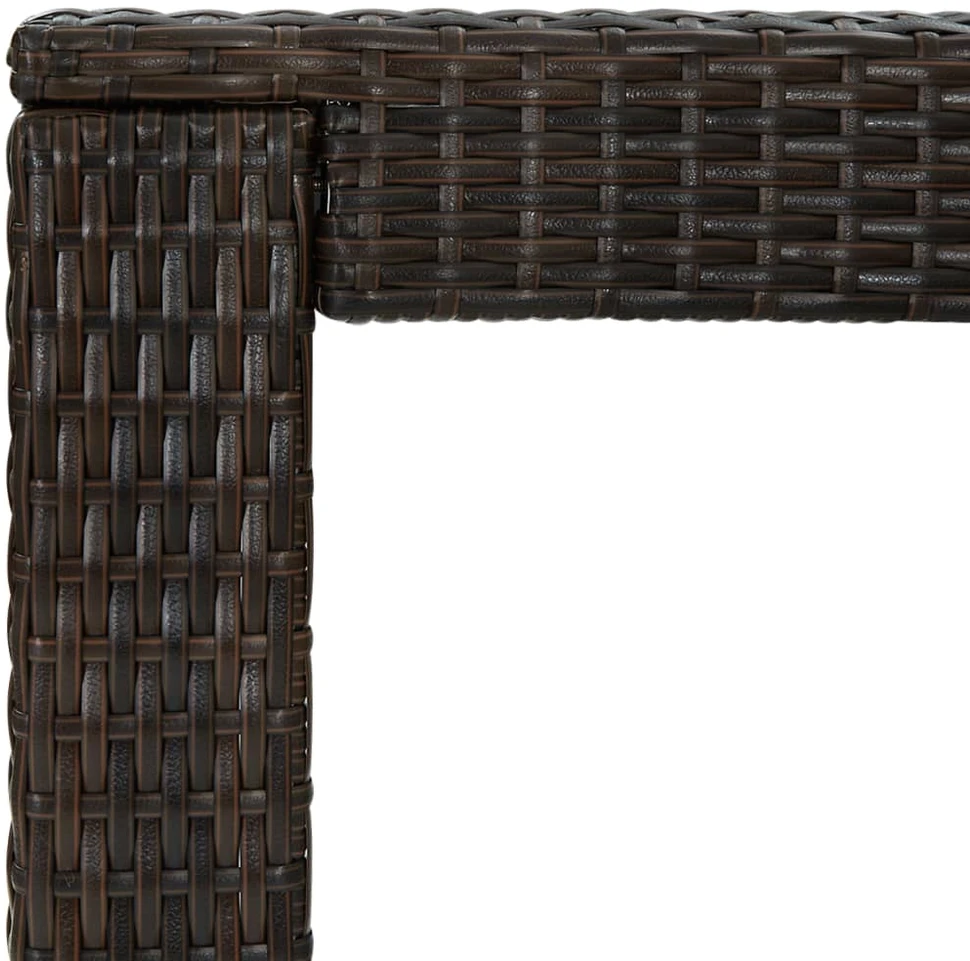 Sodo baro staliukas, rudas, 100x60,5x110,5cm, poliratanas