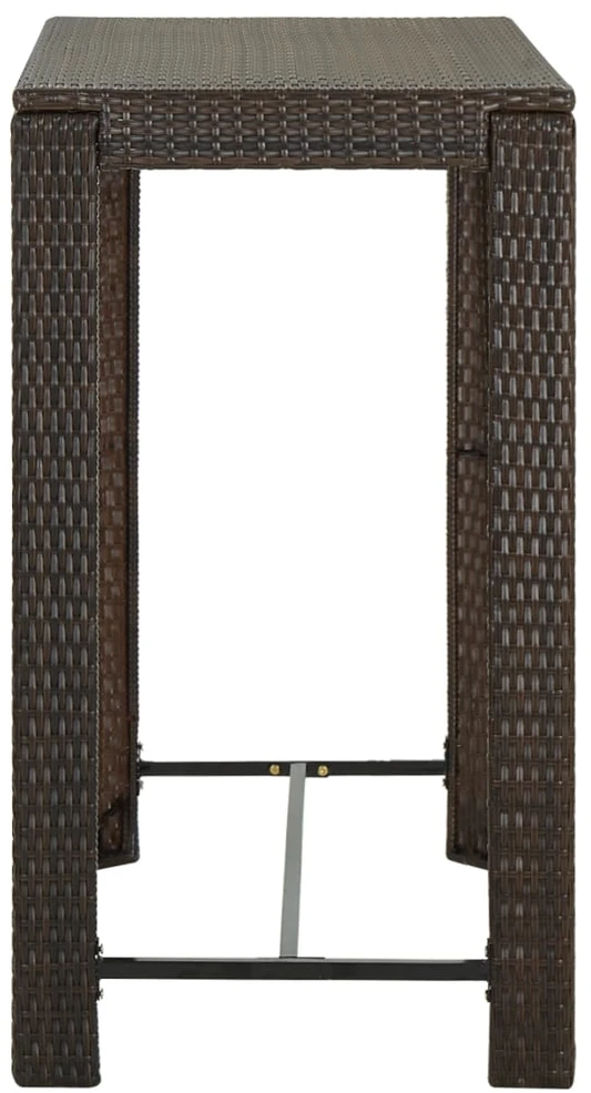 Sodo baro staliukas, rudas, 100x60,5x110,5cm, poliratanas