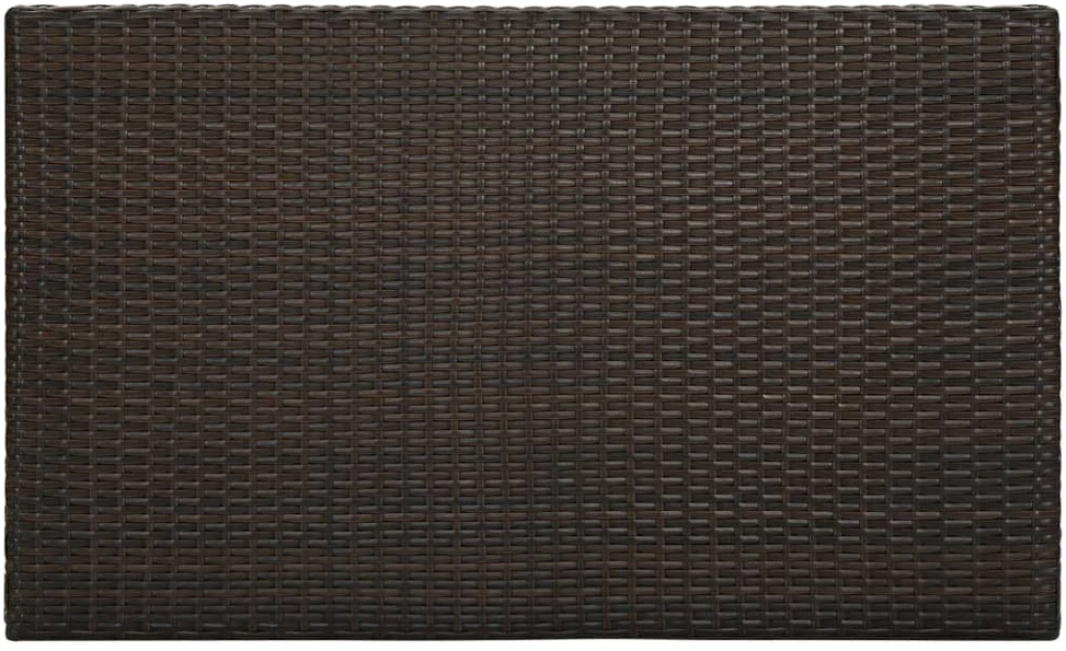 Sodo baro staliukas, rudas, 100x60,5x110,5cm, poliratanas