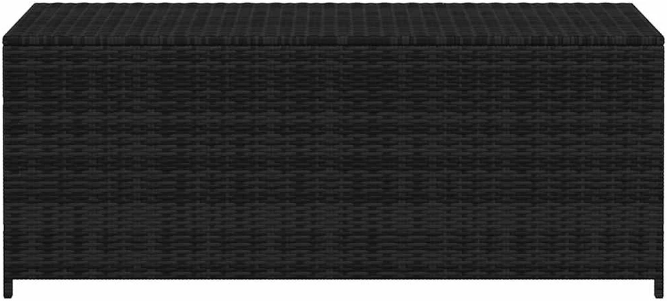 Sodo daiktadėžė, juoda, 150x50x60cm, poliratanas