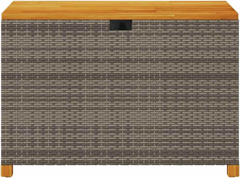 Sodo daiktadėžė, pilka, 110x55x63cm, poliratanas ir akacija