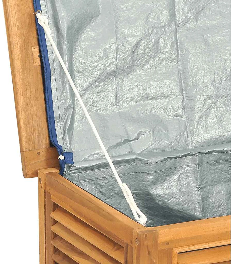 Sodo daiktadėžė su krepšiu, 114x50x58cm, tikmedžio masyvas