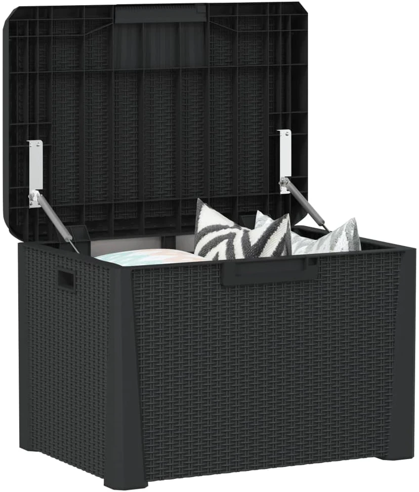Sodo daiktadėžė su sėdynės pagalvėle, antracito, 125l, PP