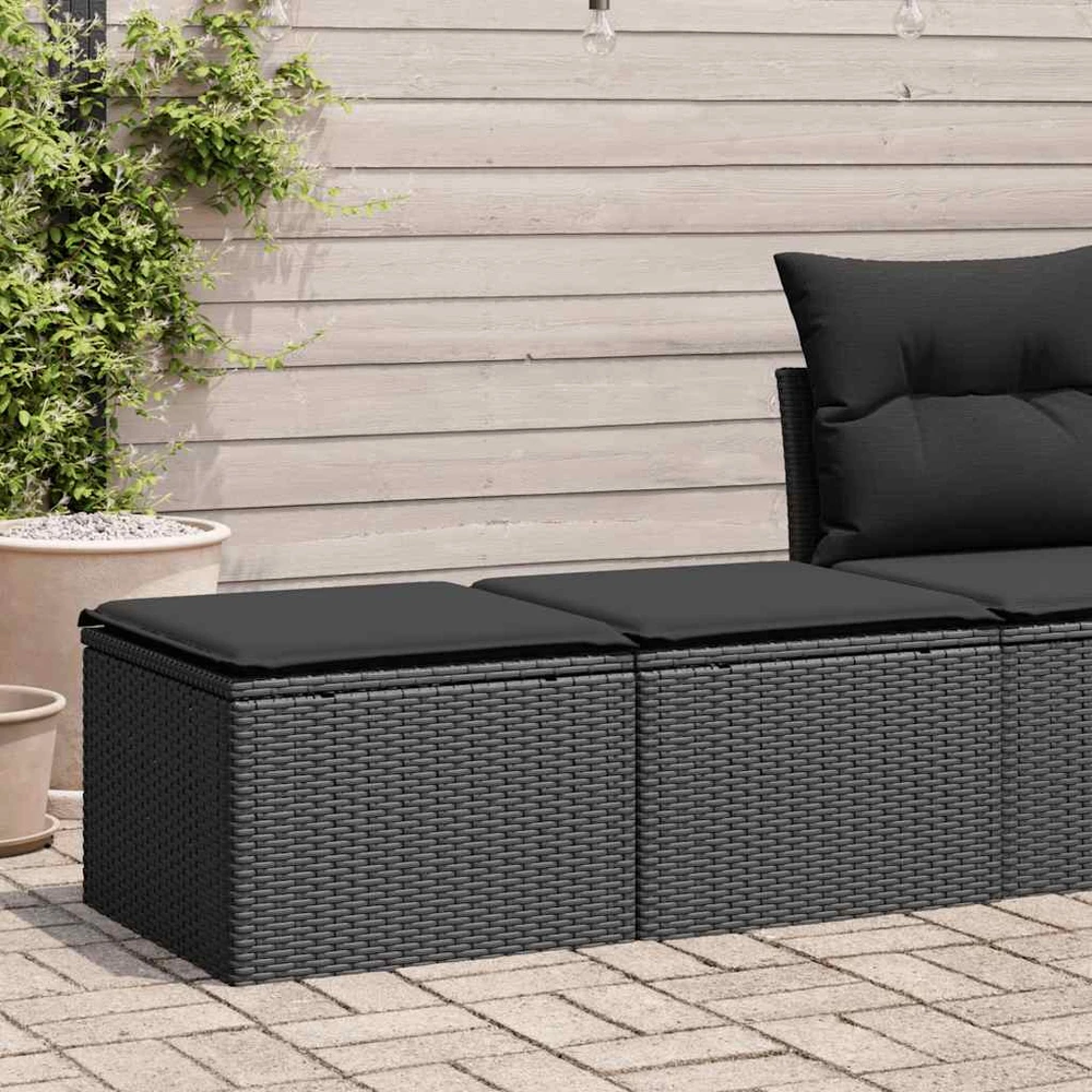 Sodo dėžė pagalvėlėms, pilka, 100x49x103,5cm, PE ratanas