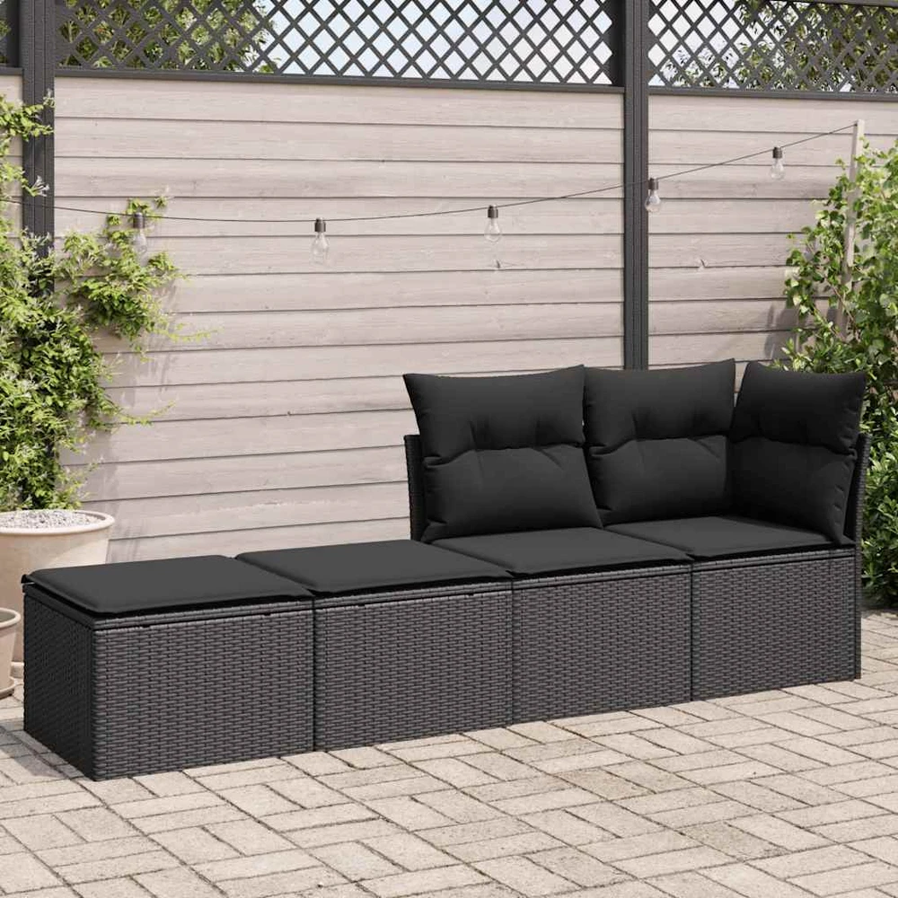 Sodo dėžė pagalvėlėms, pilka, 100x49x103,5cm, PE ratanas