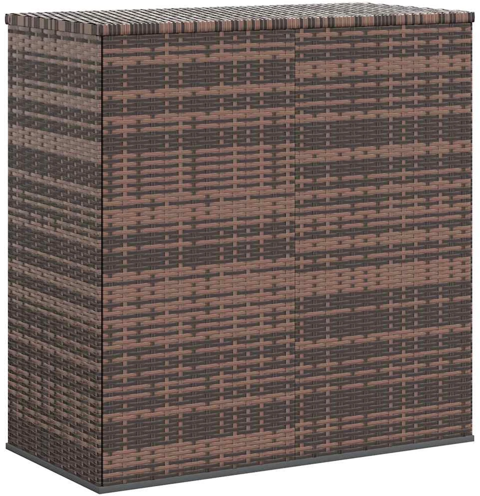 Sodo dėžė pagalvėlėms, ruda, 100x49x103,5cm, PE ratanas