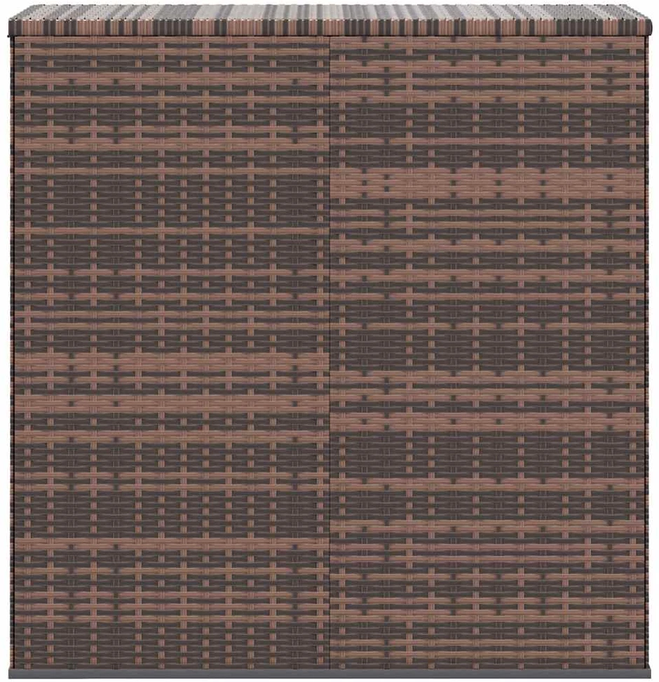Sodo dėžė pagalvėlėms, ruda, 100x49x103,5cm, PE ratanas