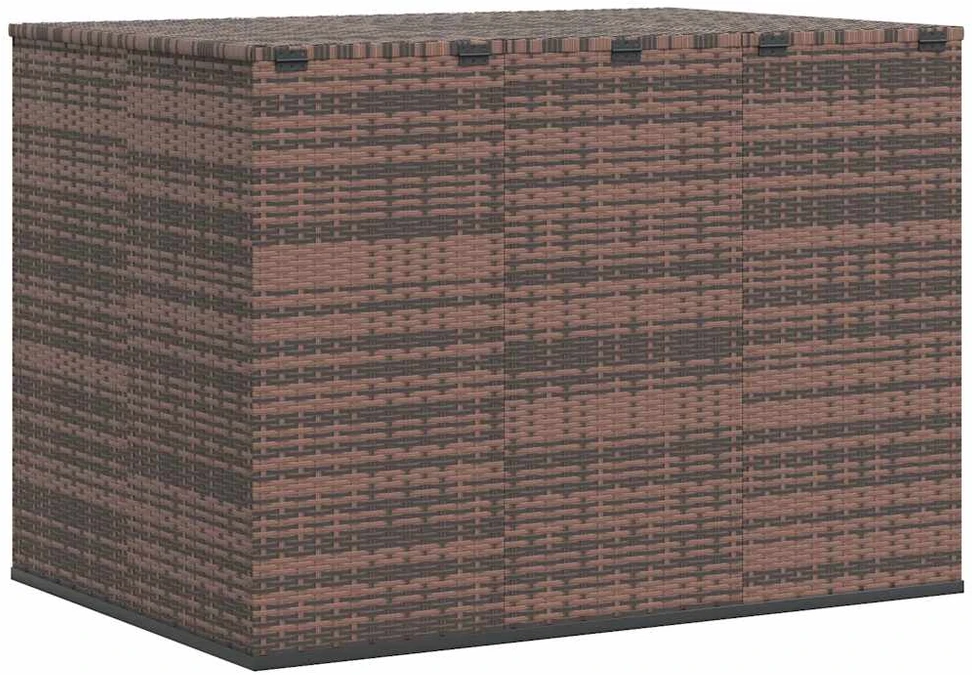 Sodo dėžė pagalvėlėms, ruda, 145x100x103cm, PE ratanas