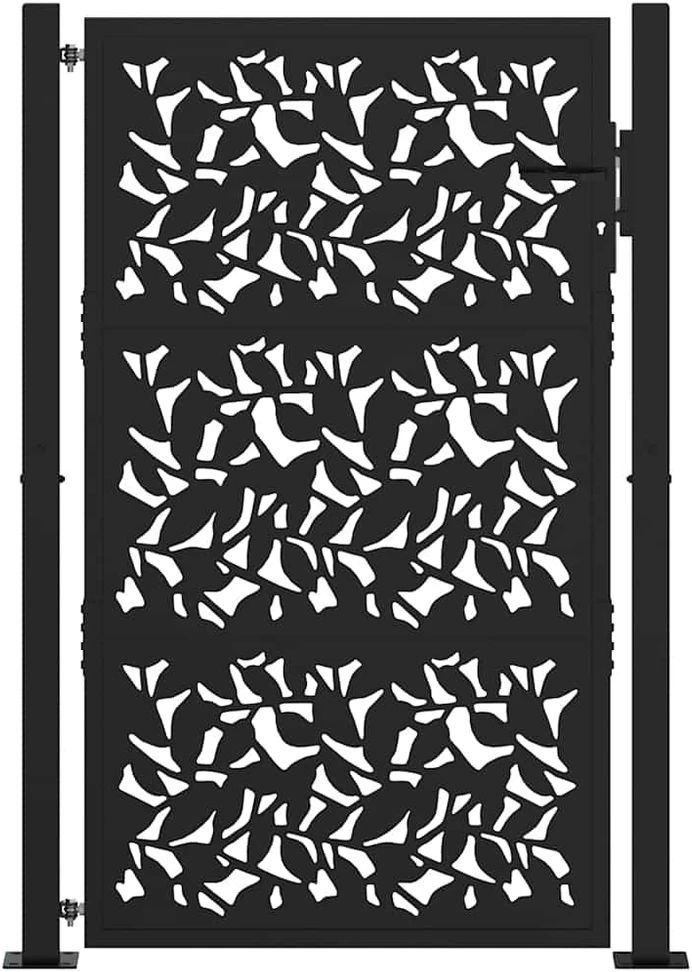 Lauko baldų komplektas Sodo gultas, juodas, 195x60 cm, poliratanas