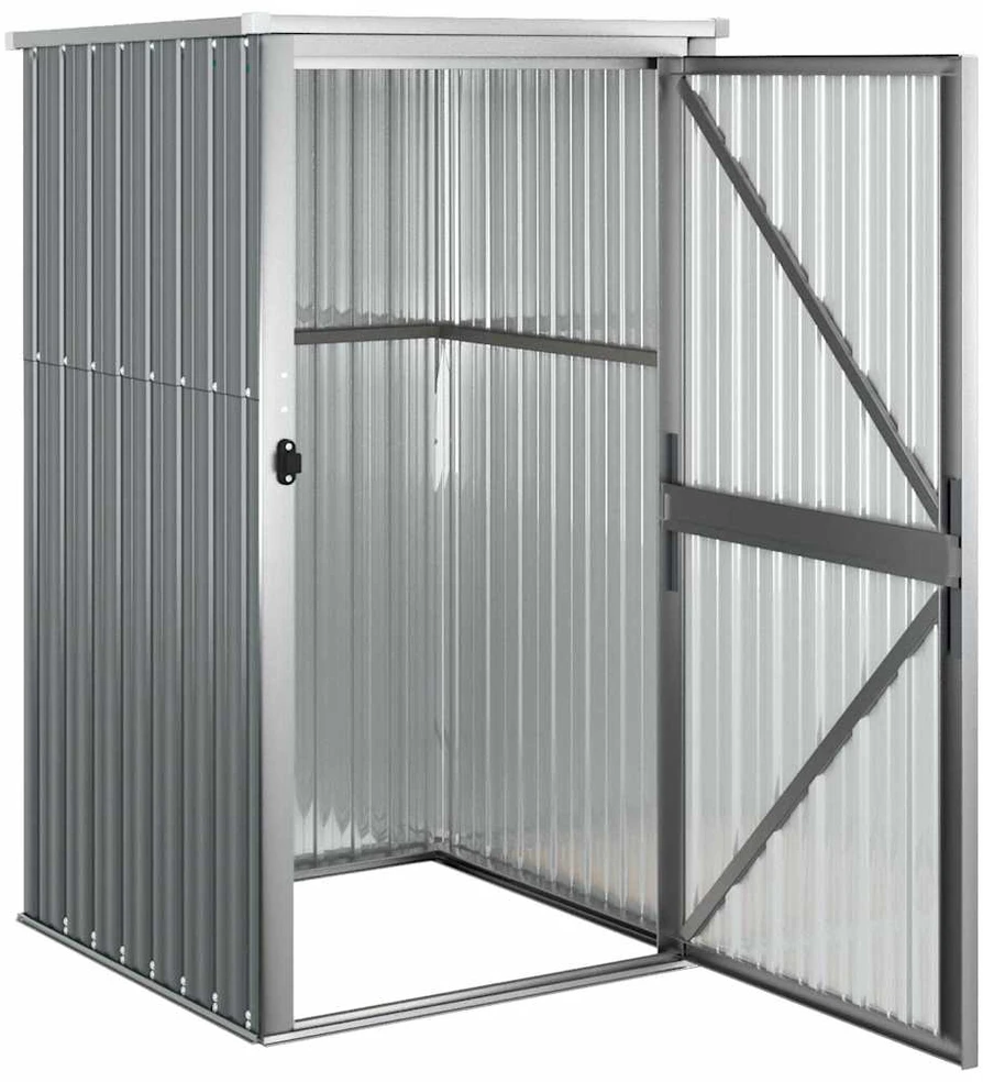 Sodo įrankių pašiūrė, pilka, 88x89x161cm, galvanizuotas plienas
