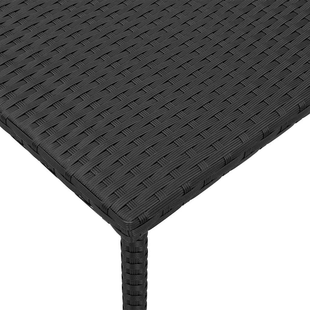 sodo kavos staliukas stačiakampis juodas 80x40x37cm poliratanas