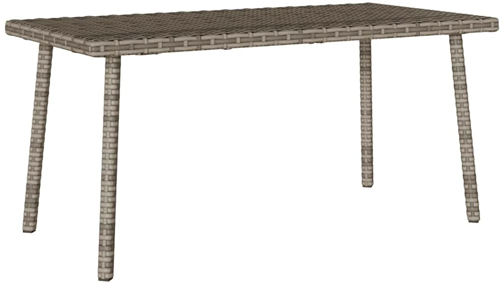 sodo kavos staliukas stačiakampis pilkas 80x40x37cm poliratanas