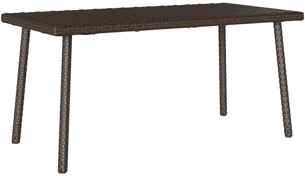 sodo kavos staliukas stačiakampis ruda 80x40x37 cm poliratanas