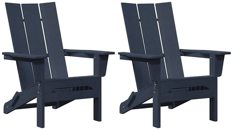 Sodo Kėdė 2 pcs Tamsiai mėlyna 80.5 x 74.5 x 92 cm Polietilenas