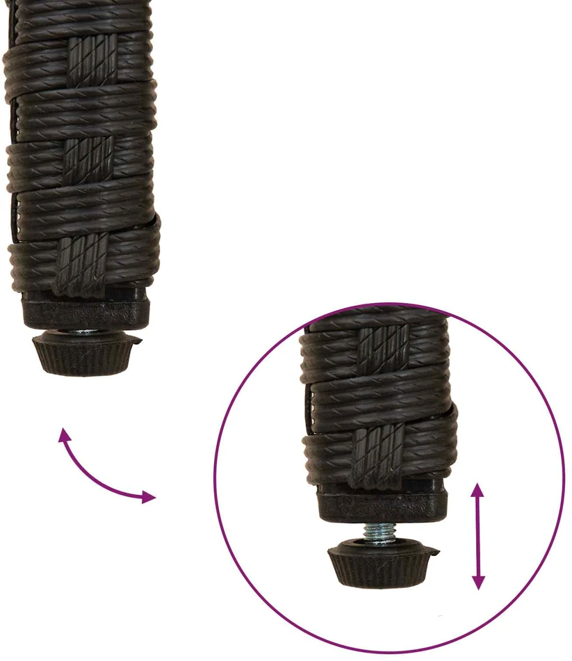 Sodo kėdės 2 vnt. Juoda ir kreminė balta Poliratanas ir akacija