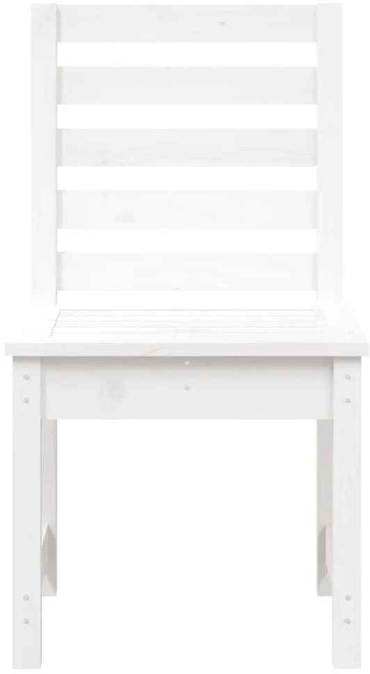 Sodo kėdės 2vnt. baltos 50x48x91,5cm pušies medienos masyvas