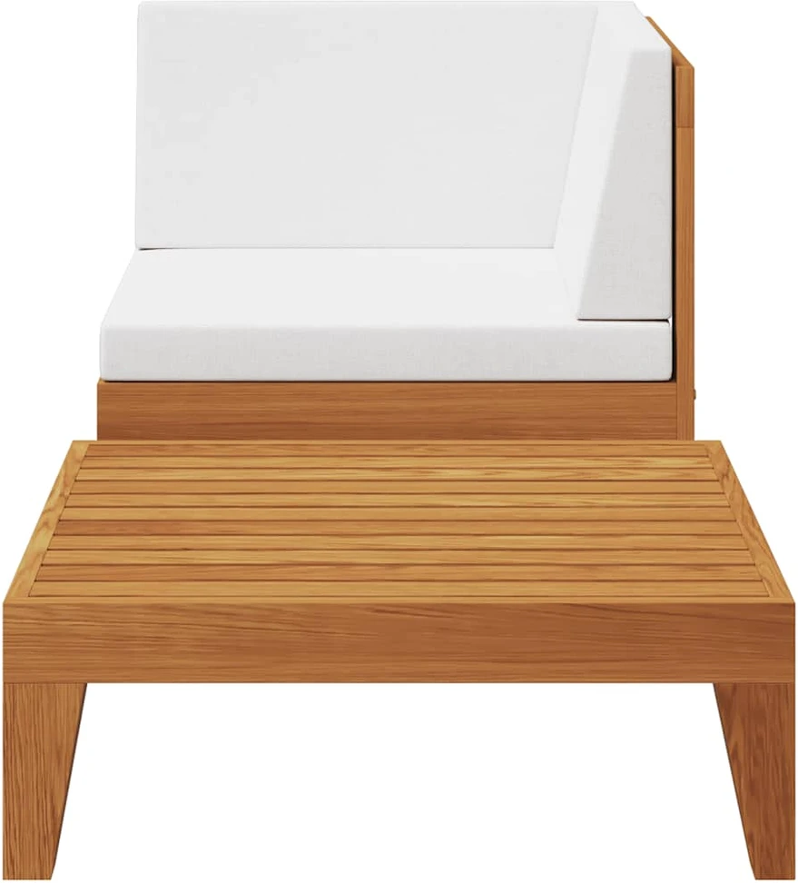 Sodo kėdės pagalvėlės, 4vnt., kreminės, 100x50x3cm, audinys