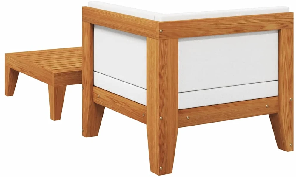 Sodo kėdės pagalvėlės, 4vnt., kreminės, 100x50x3cm, audinys