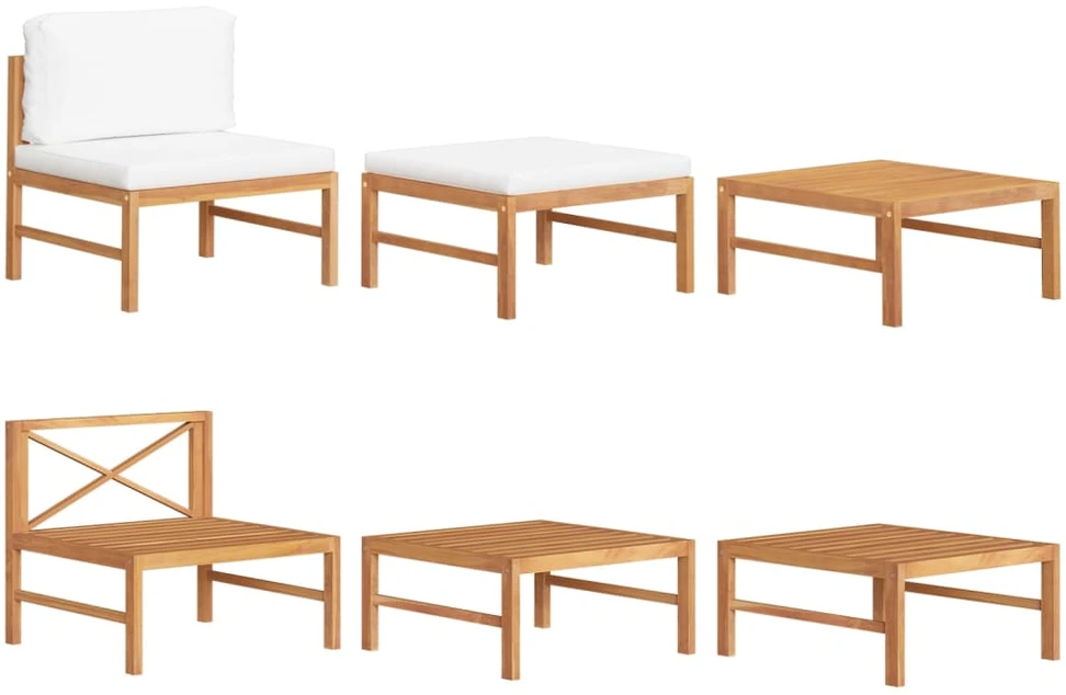Sodo kėdės pagalvėlės, 6vnt., taupe, 100x50x3cm, audinys