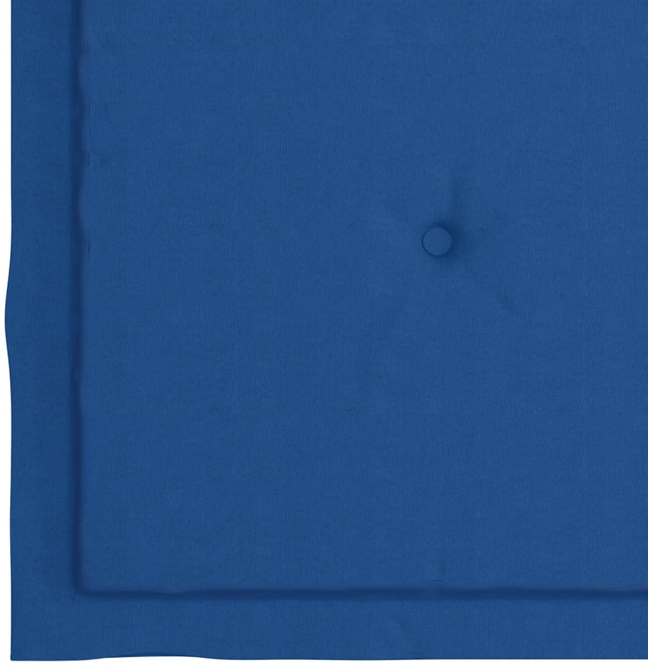 Sodo kėdės su mėlynomis pagalvėlėmis, 4vnt., tikmedžio masyvas