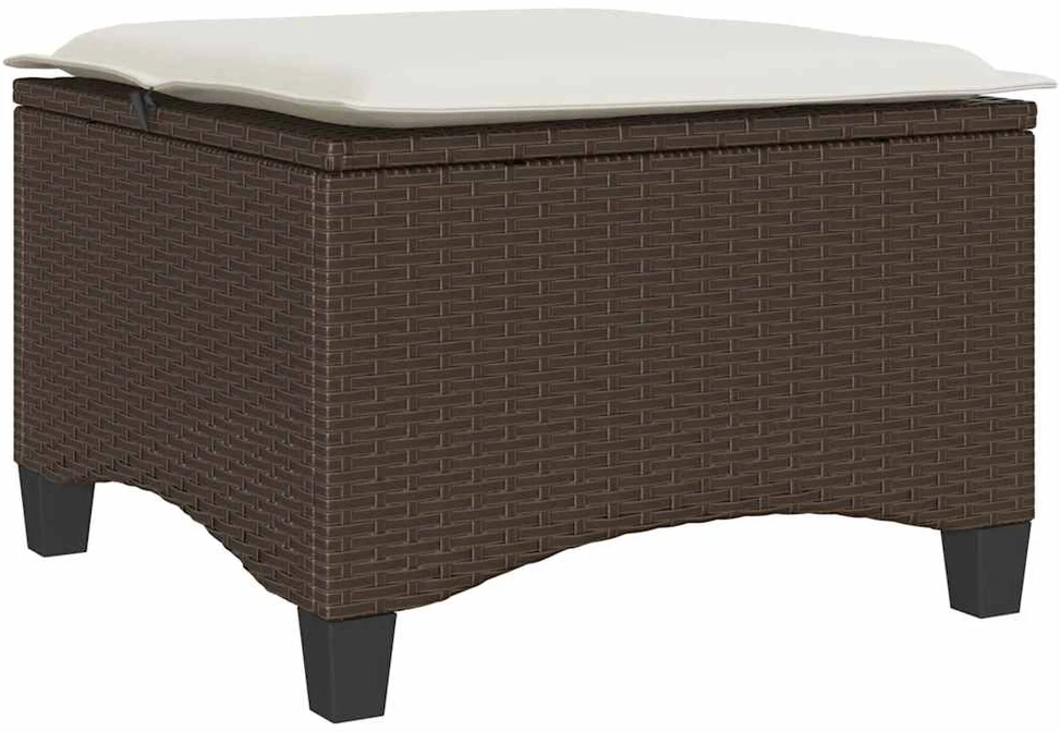 sodo kėdės su pagalvėlėmis 2 vnt Ruda 55x55x36 cm polirotango