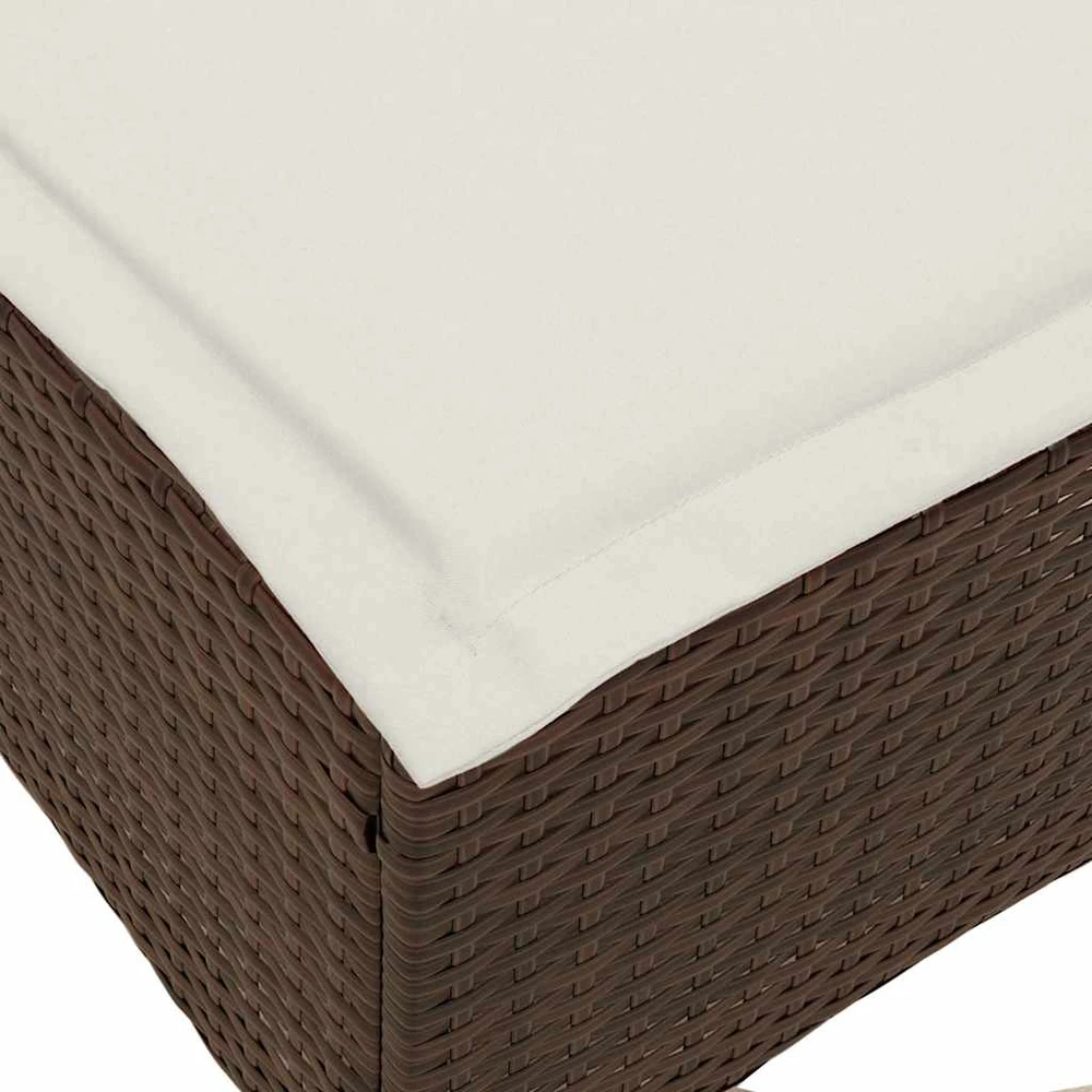 sodo kėdės su pagalvėlėmis 2 vnt Ruda 55x55x36 cm polirotango
