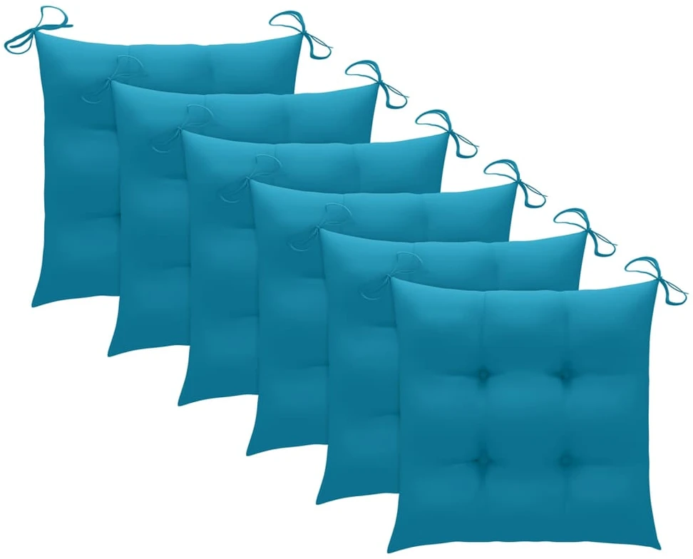 Sodo kėdės su pagalvėlėmis, 6vnt., akacijos medienos masyvas