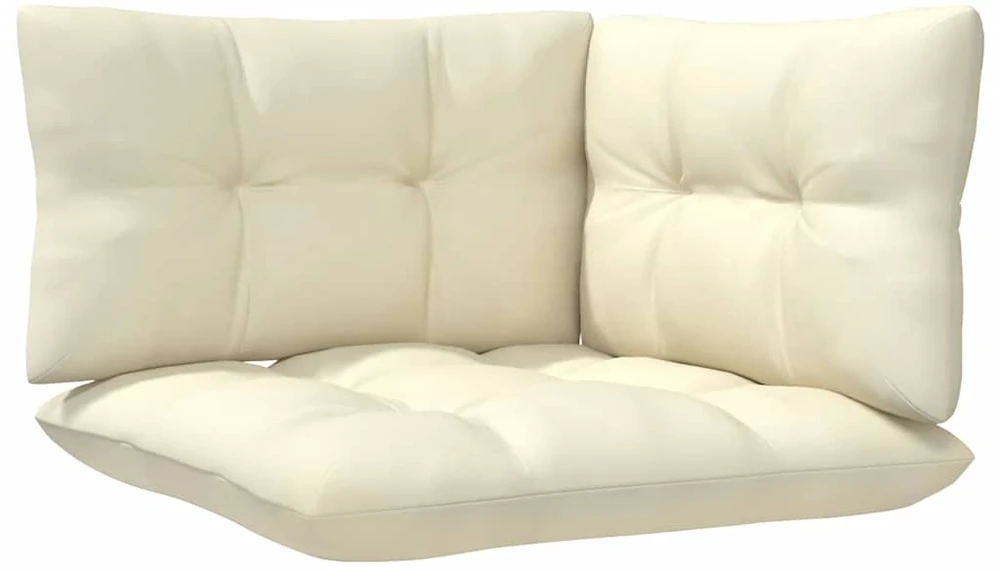 Sodo komplektas su kreminėmis pagalvėlėmis, 3 dalių, pušis